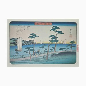 Nach Utagawa Hiroshige, Scenic Spots in Kanazaw, Lithographie, Mitte 20. Jh