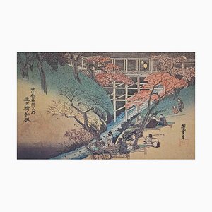 After Utagawa Hiroshige, Scenic Spots in Kyoto, Lithographie, milieu du 20ème siècle