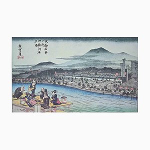 After Utagawa Hiroshige, Scenic Spots in Kyoto, Lithographie, milieu du 20ème siècle