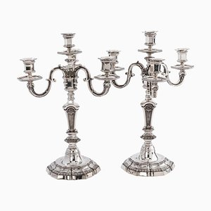 19th Century Solid Silver Candelabras by A. Aucoc, Set of 2