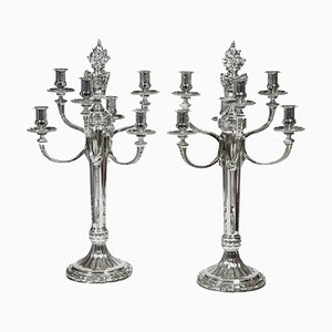 Candelabri in argento sterling, XIX secolo di A. Aucoc, set di 2