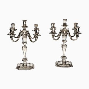 Bougeoirs Regency en Argent Massif de Fouquet Lapar