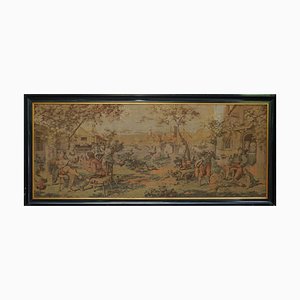 Large French Napoleon III Embroidered Tapestry, 1860s
