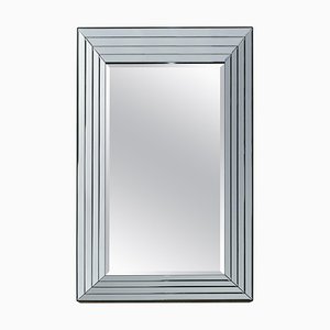 Large Triple Bevelled Edge Wall Hanging Mirror Designed to Pull Light