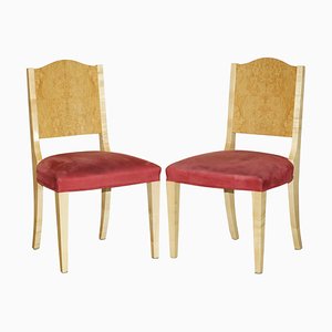 Set of Sycamore Wood Pimlico Side Chairs from Viscount David Linley