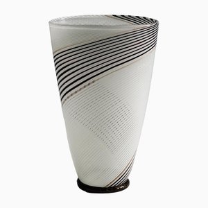Vase aus Filigranem Glas von Dino Martens für Aureliano Toso, 1950er