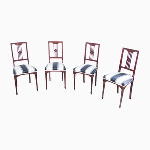 Victorian Style Mahogany Side Chairs, Set of 4