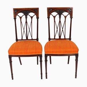 Antique Sheraton Revival Side Chairs, Set of 2