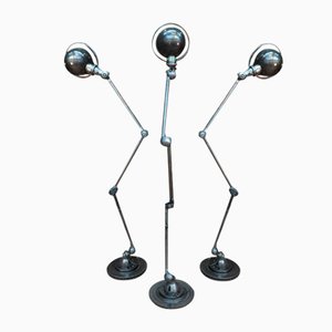 French Industrial Metal Articulated Floor Lamp from Jieldé, 1950s