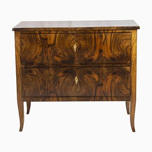 Antique Biedermeier Chest of Drawers in Walnut and Wood