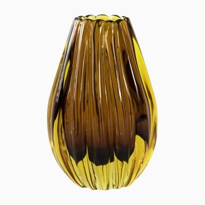 Small Mid-Century Italian Vase in Murano Glass by Flavio Poli