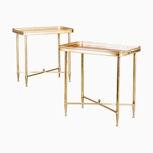 Side Tables in Wood and Metal, Set of 2