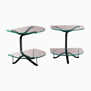 Auxiliary Tables in Glass, Set of 2