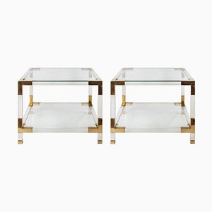 Mid-Century Italian Side Tables in Acrylic Glass, Set of 2
