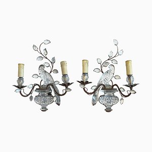 Wall Sconces with Parrot and Urn Decoration from Maison Baguès, Set of 2