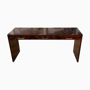 French Parquetry Console in Oak, 1970s