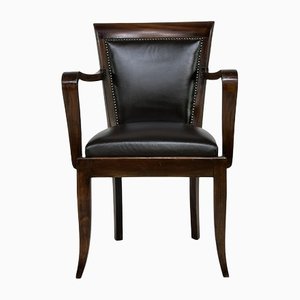 Empire Style Wooden & Leather Desk Chair