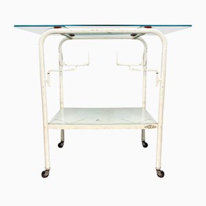 Table d'Hôpital Vintage Blanche