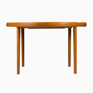 Table de Salle à Manger Ronde Pliante en Teck, Danemark, 1960s