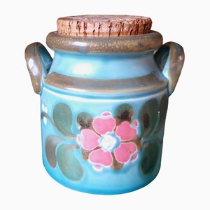 Ceramic Covered Pot with Cork Top