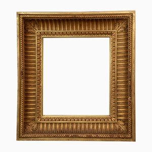 Italian Empire Frame in Golden and Carved Wood