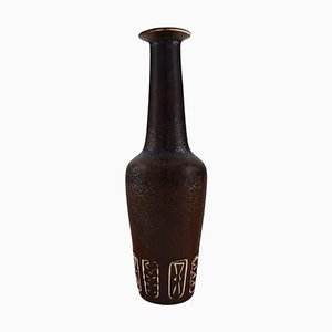 Flaschenförmige Vase aus glasierter Keramik von Gunnar Nylund für Rörstrand