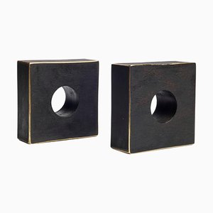 Austrian #4575-1 Square Bookends by Carl Auböck, Set of 2