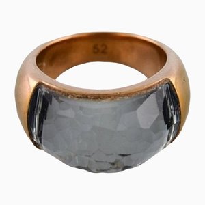 Ring with Smoky Quartz from Swarovski