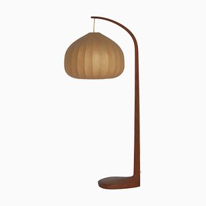 Oak and Leather Table Lamp in Oak and Leather by Hans Agne-Jakobsson for Markaryd, 1960s