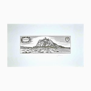 Bettino Craxi, Radicofani, Original Etching, 1980s
