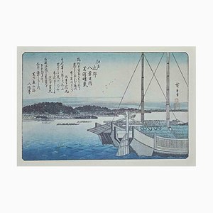 After Utagawa Hiroshige, Scenic Spots in Suburban, Mid Century, Litografía