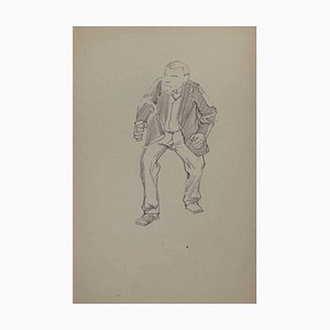 Pierre Georges Jeanniot, hombre, dibujo original, principios del siglo XX