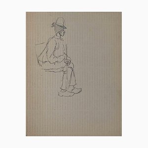 Pierre Georges Jeanniot, Figure, Original Drawing, Early 20th-Century