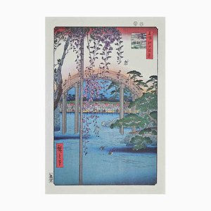 Litografia After Utagawa Hiroshige, The Bridge, metà XX secolo