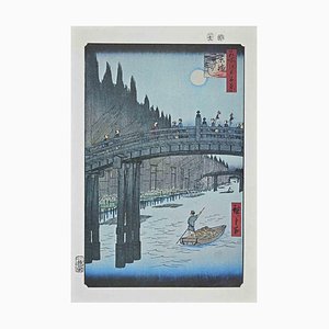 After Utagawa Hiroshige, The Bridge, Lithographie, milieu du 20ème siècle