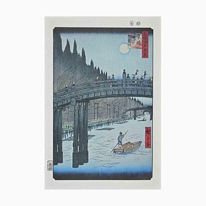 After Utagawa Hiroshige, The Bridge, Litografía, Mid-Century