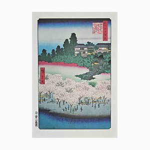 After Utagawa Hiroshige, Cherry Blossoms, Lithograph, Mid 20th-Century