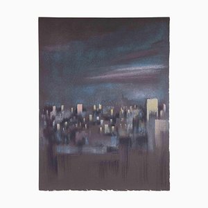 Bernadette Kelly, The Buildings in the Night, Mixed Media, años 80