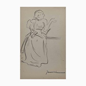 Pierre Georges Jeanniot, Figure, Dessin Original, Début 20ème Siècle