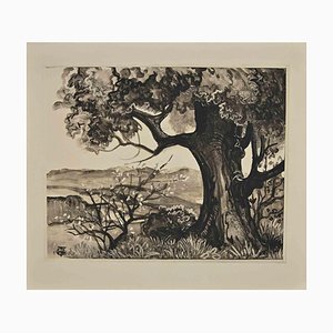 Georges-Henri Tribout, The Tree, Original Radierung, Frühes 20. Jh