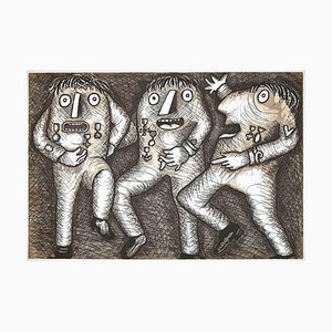 Enrico Baj, The Generals, Original Etching, 1970s