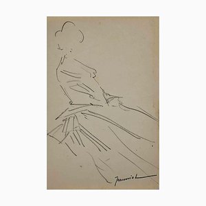 Pierre Georges Jeanniot, Figure, Dessin Original, Début 20ème Siècle