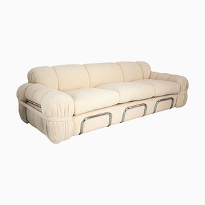 Modern Bucked Beige Sofa from Adriano Piazzesis, Italy, 1970