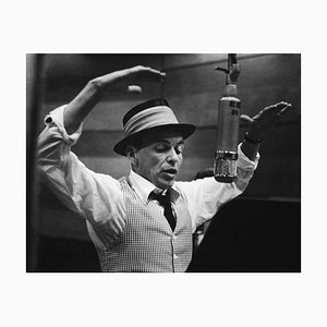 Murray Garrett/Getty Images, Frank Sinatra Recording Session, 1952, Silver Gelatin Print