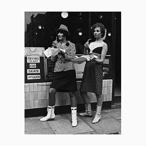 Fox Photos/Getty Images, Fish and Chips, 1962, Silver Gelatin Print