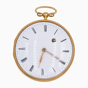Reloj de bolsillo de oro del siglo 800 de 14 quilates