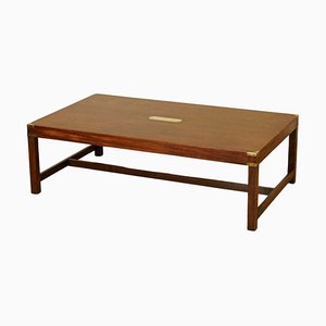 Large Mahogany Harrods Kennedy Military Campaign Coffee Table