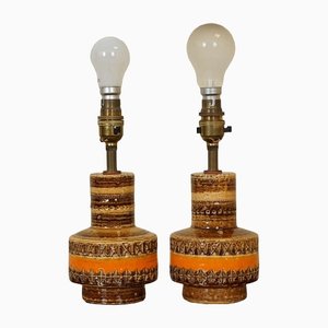 Italian Ceramic Lamps by Aldo Londi for Bitossi, 1960s, Set of 2