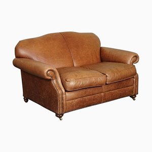 Vintage 2-Seater Leather Sofa from Laura Ashley