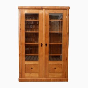 Hand Polished Bookcase in Cherry Wood, 1900s